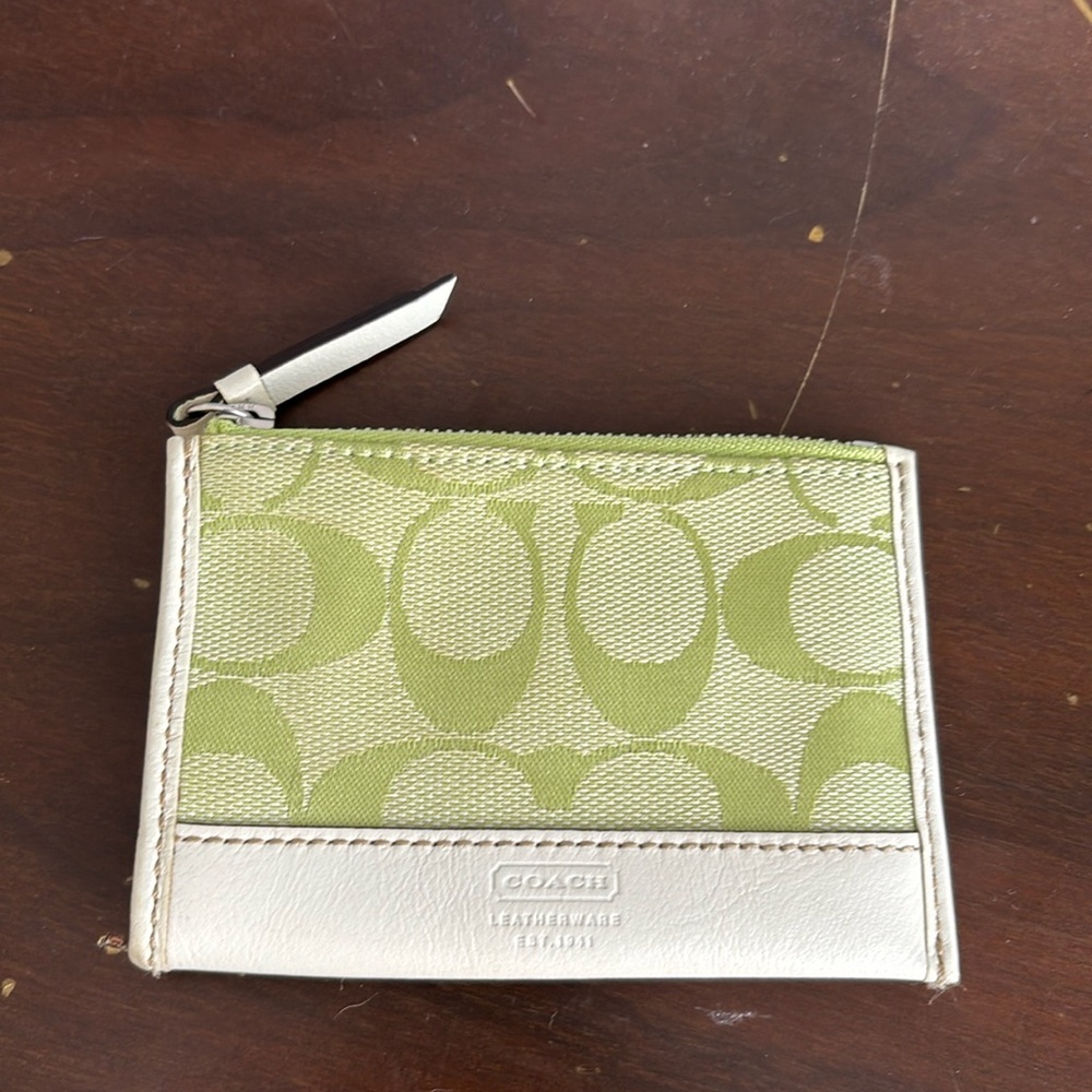Coach mini zip wallet